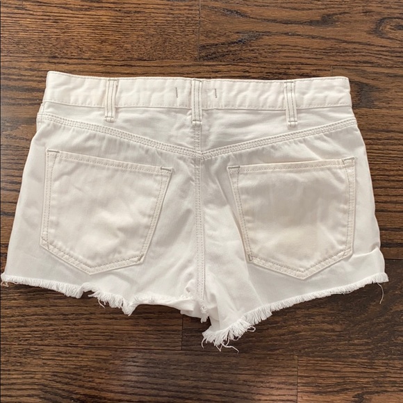 Free People White Denim Cutoffs - Picture 2 of 3